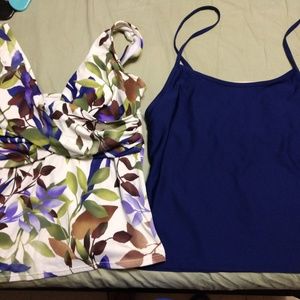 3 Tankini tops and a one piece